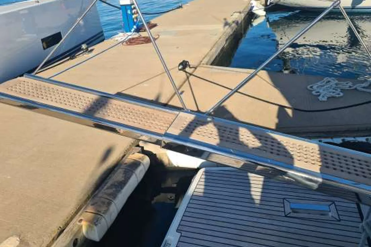 Adudu 2, a Jeanneau Prestige 460 Fly yacht at Dubrovnik, Croatia