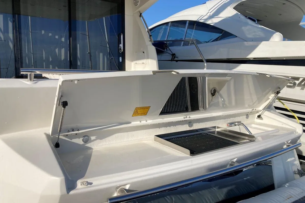 Adudu 2, a Jeanneau Prestige 460 Fly yacht at Dubrovnik, Croatia