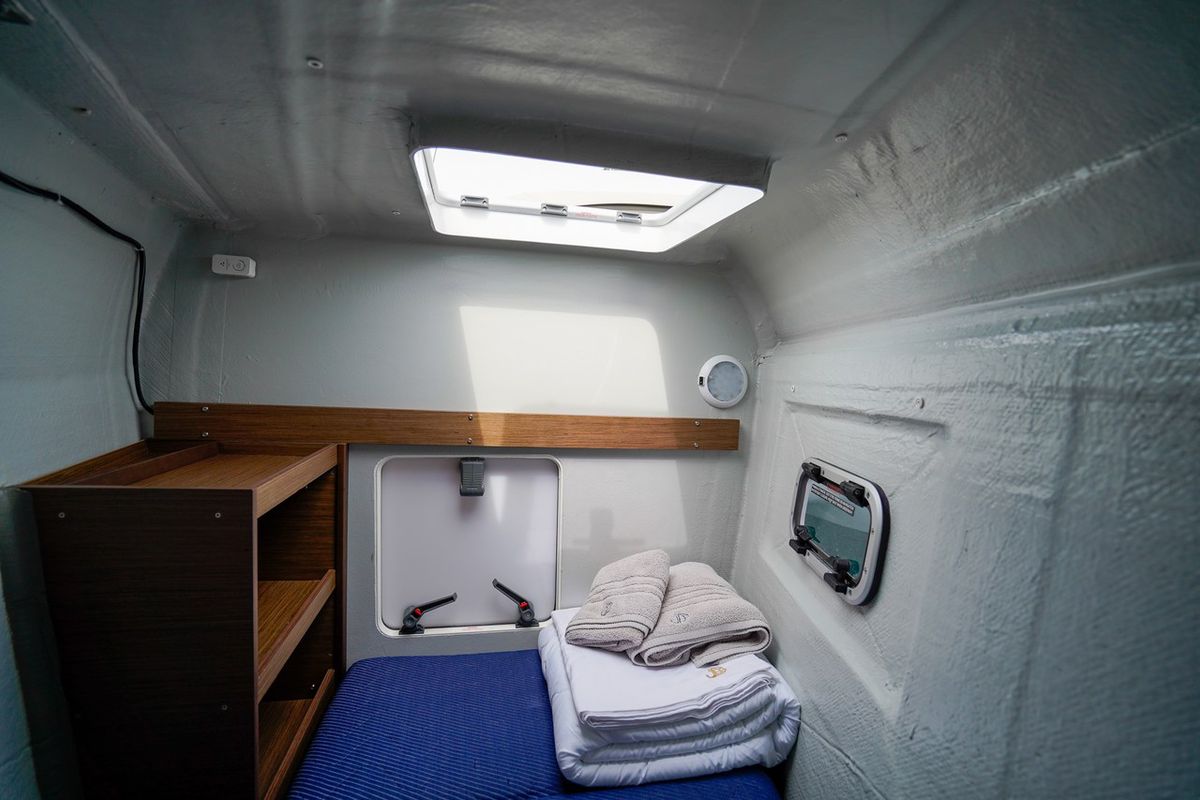 Cabin on Vesper, a Lagoon 42 catamaran at Seget Donji, Croatia