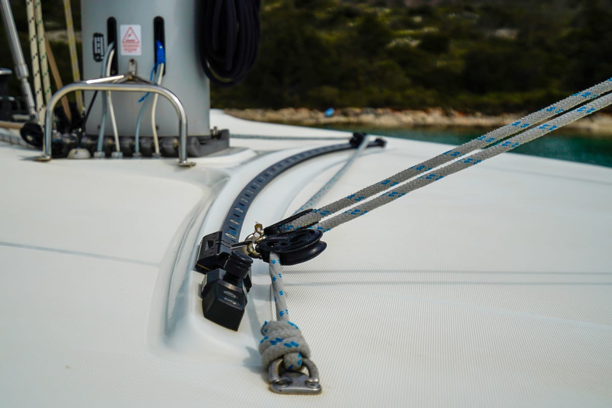 Vesper, a Lagoon 42 catamaran at Seget Donji, Croatia