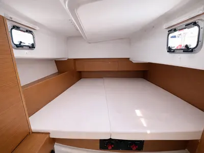 Cabin on All in, a Jeanneau Sun Odyssey 350 sailboat at Nettuno, Italy