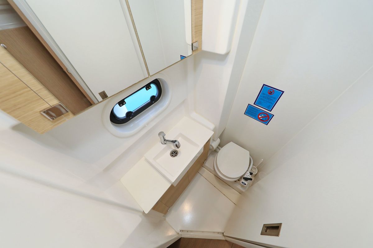 Head on Escape I, a Bali 4.1 catamaran at Grad Trogir, Croatia