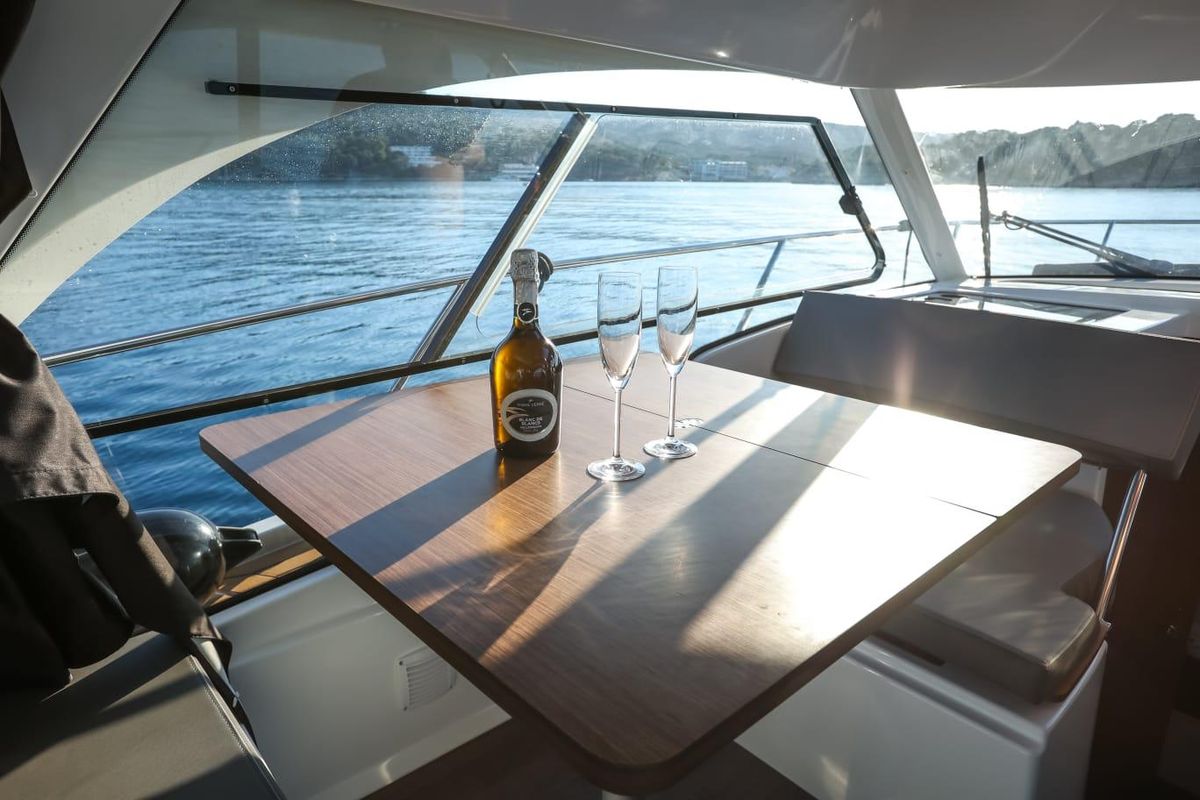 Salon of M & N, a Beneteau Antares 9 OB motorboat at Zadar, Croatia