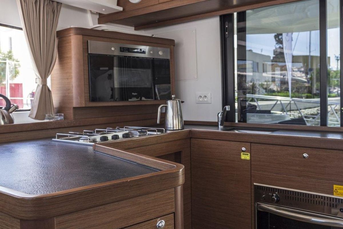 Galley of Orlan, a Lagoon 42 catamaran at Grad Šibenik, Croatia