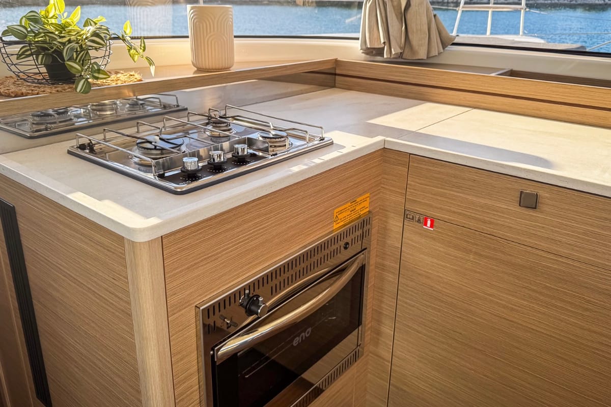 Galley of Maša, a Lagoon 43 catamaran at Seget Donji, Croatia