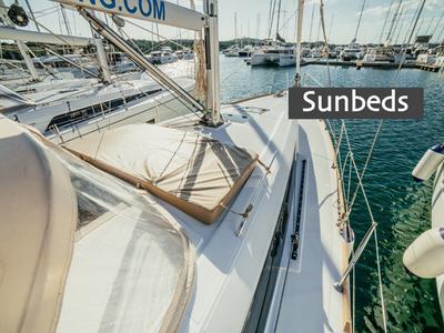 Deck of HAPPY, a Beneteau Oceanis 38 sailboat at Grad Šibenik, Croatia