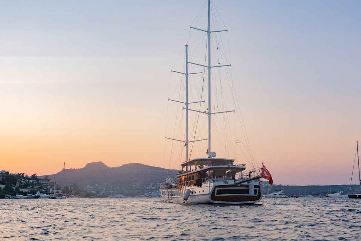 Exterior view of Caustic, a Custom Made Caustic sailboat at Bodrum, Turkey