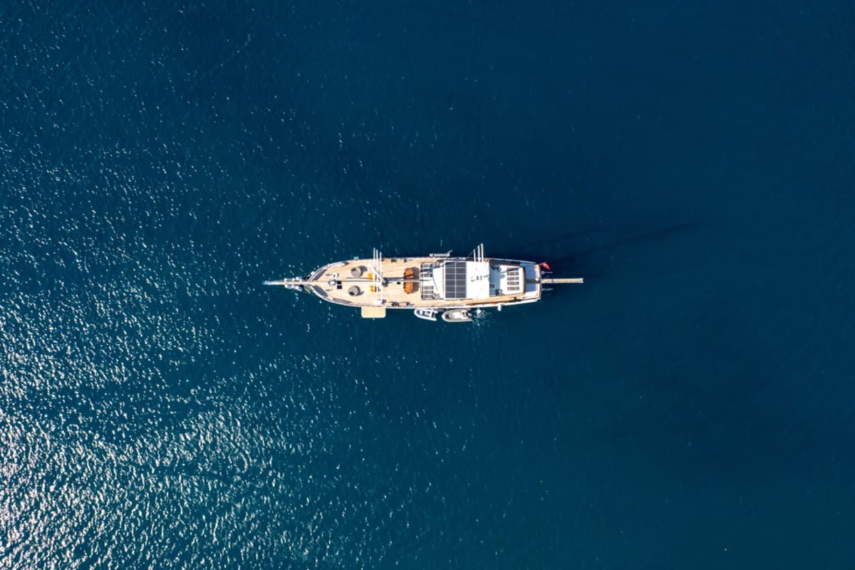 Exterior view of Caustic, a Custom Made Caustic sailboat at Bodrum, Turkey