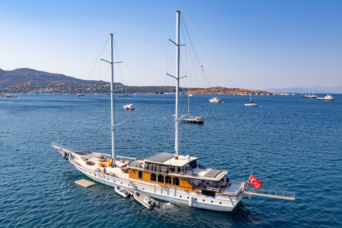 Exterior view of Caustic, a Custom Made Caustic sailboat at Bodrum, Turkey