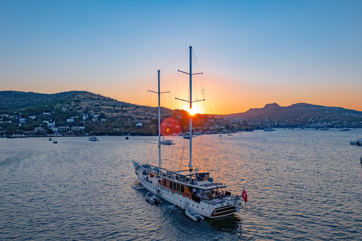 Exterior view of Caustic, a Custom Made Caustic sailboat at Bodrum, Turkey