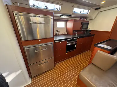 Galley of Team B, a Hanse Yachts Hanse 505 sailboat at Grimaud, France