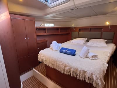 Cabin on Team B, a Hanse Yachts Hanse 505 sailboat at Grimaud, France