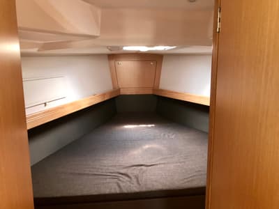 Cabin on Leonidas, a Bavaria Cruiser 41 sailboat at Lavreotiki Municipal Unit, Greece
