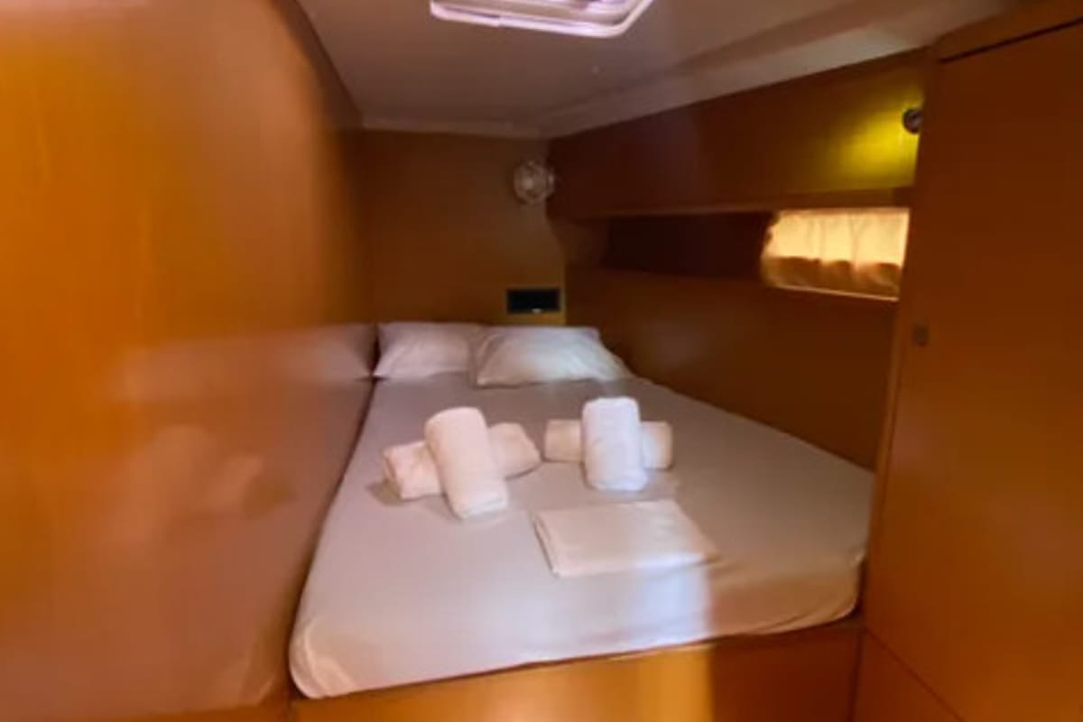 Cabin on Christianna 12, a Jeanneau 53 sailboat at Athens, Greece