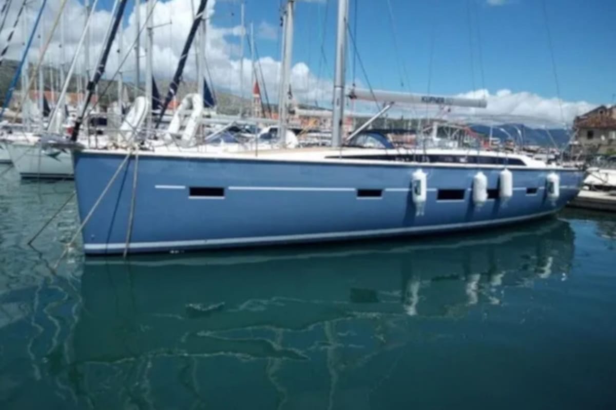 Exterior view of STYRIA, a D&D Kufner 50 sailboat at Grad Biograd na Moru, Croatia