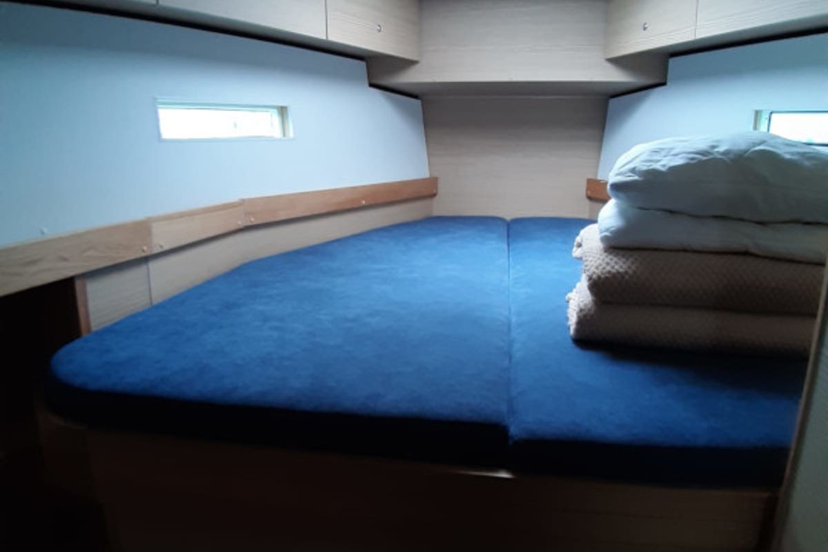 Cabin on STYRIA, a D&D Kufner 50 sailboat at Grad Biograd na Moru, Croatia