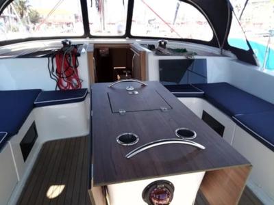 Cockpit of STYRIA, a D&D Kufner 50 sailboat at Grad Biograd na Moru, Croatia