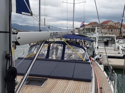 Deck of STYRIA, a D&D Kufner 50 sailboat at Grad Biograd na Moru, Croatia