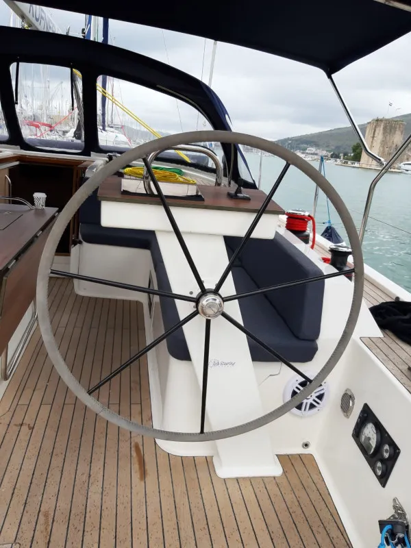 Cockpit of STYRIA, a D&D Kufner 50 sailboat at Grad Biograd na Moru, Croatia
