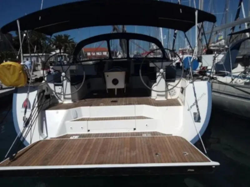 Exterior view of STYRIA, a D&D Kufner 50 sailboat at Grad Biograd na Moru, Croatia