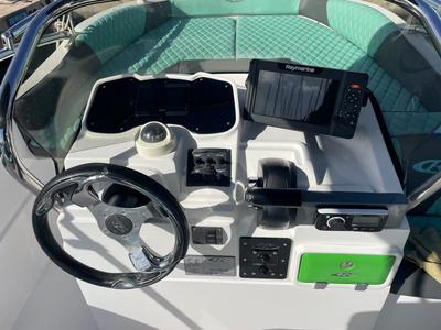 Cockpit of Rancraft RS Cinque.5, a Gulet Rancraft RS Cinque.5 motorboat at Zadar, Croatia