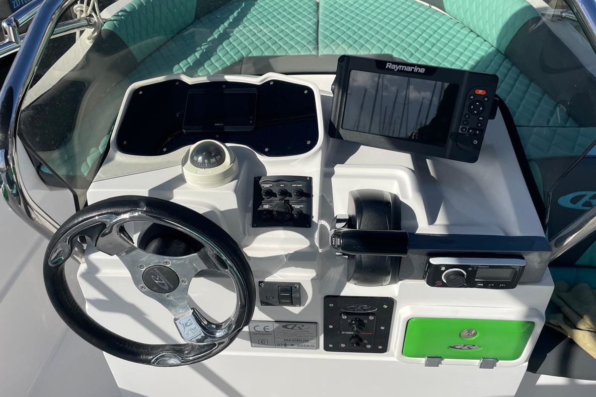 Cockpit of Rancraft RS Cinque.5, a Gulet Rancraft RS Cinque.5 motorboat at Zadar, Croatia