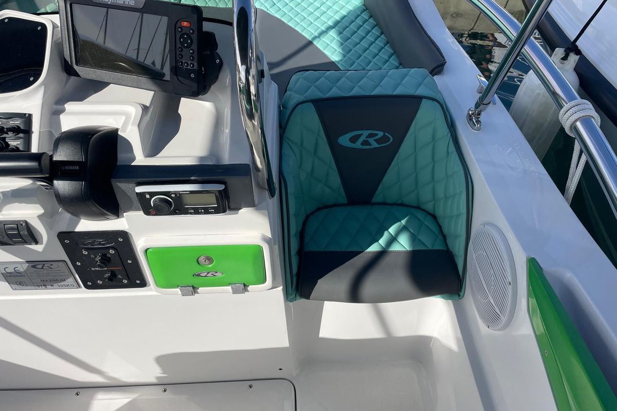Cockpit of Rancraft RS Cinque.5, a Gulet Rancraft RS Cinque.5 motorboat at Zadar, Croatia