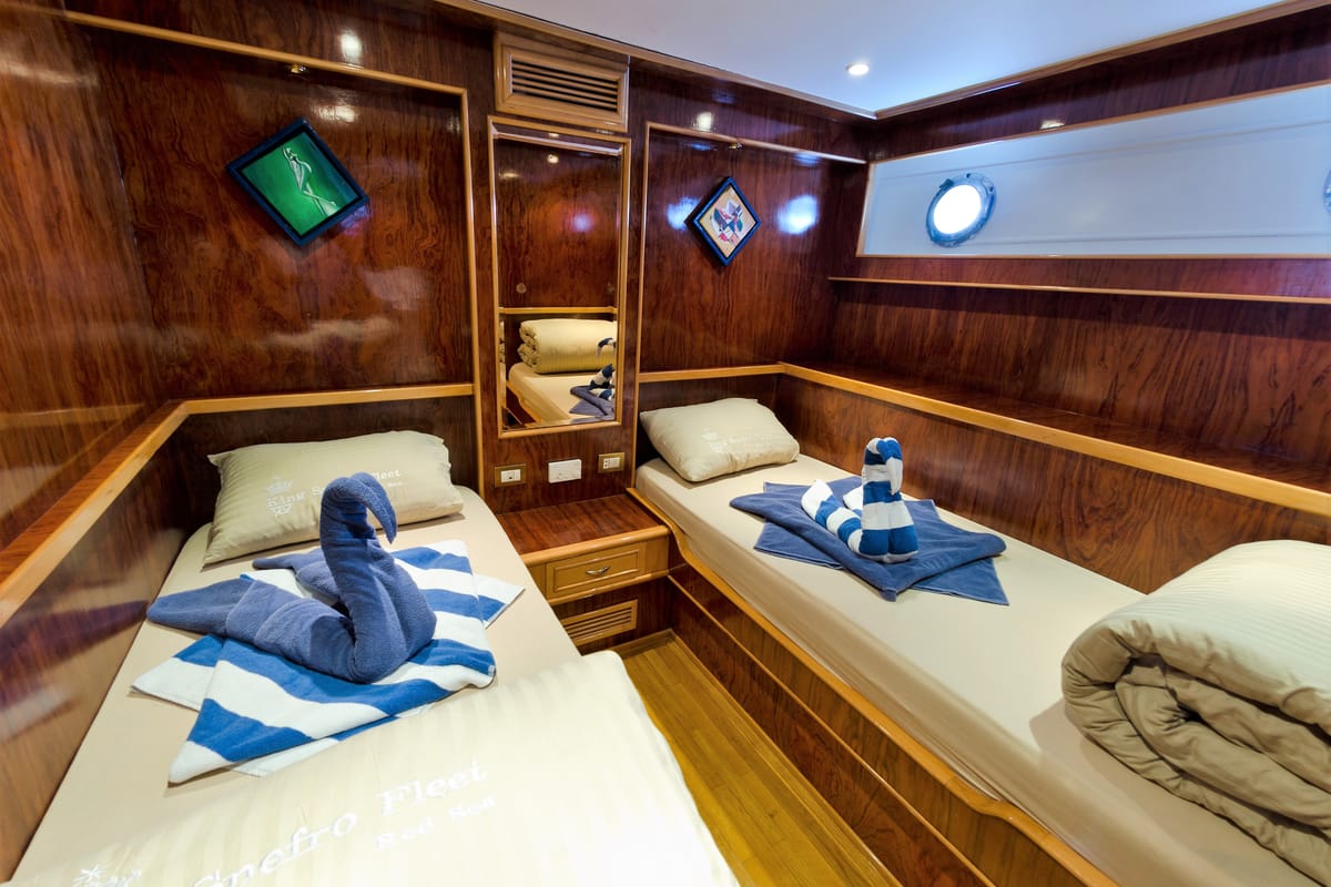 Cabin on Snefro Pearl, a Gulet Luxury Motor Yacht yacht at Sharm El Sheikh, Egypt