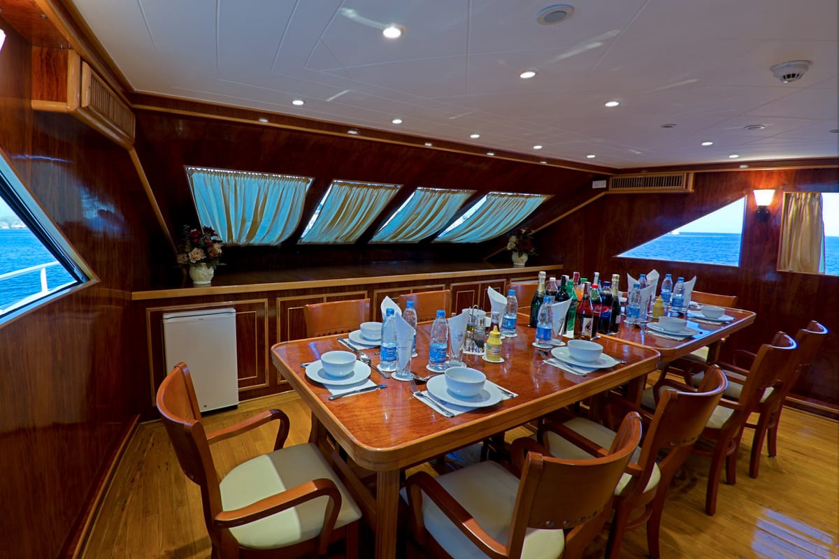 Salon of Snefro Pearl, a Gulet Luxury Motor Yacht yacht at Sharm El Sheikh, Egypt