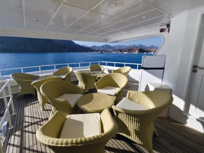 Deck of Snefro Pearl, a Gulet Luxury Motor Yacht yacht at Sharm El Sheikh, Egypt