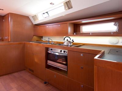 Galley of DAEDALUS, a Beneteau Oceanis 45 sailboat at Municipal Unit of Lefkada, Greece