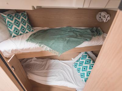 Cabin on Aphros, a Beneteau Oceanis 51.1 sailboat at Salerno, Italy