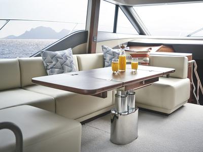 Salon of Mayfly, a Princess Yachts Princess 55 F yacht at Podstrana - Miljevac, Croatia