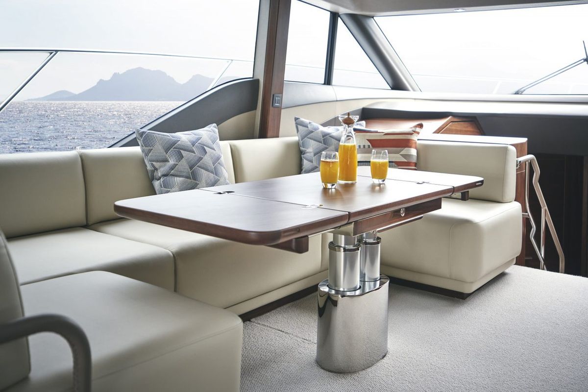 Salon of Mayfly, a Princess Yachts Princess 55 F yacht at Podstrana - Miljevac, Croatia