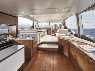 Salon of Mayfly, a Princess Yachts Princess 55 F yacht at Podstrana - Miljevac, Croatia