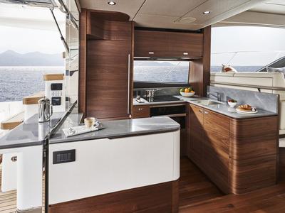 Galley of Mayfly, a Princess Yachts Princess 55 F yacht at Podstrana - Miljevac, Croatia