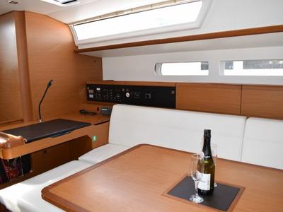 Salon of Purple Rain, a Jeanneau Sun Odyssey 519 sailboat at Grad Kaštela, Croatia