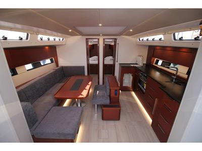 Galley of Captain K, a Hanse Yachts Hanse 460 sailboat at Athens, Greece