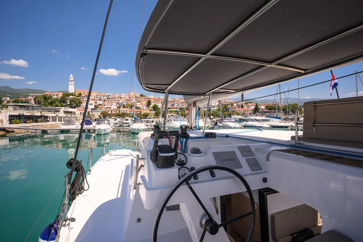 Cap Bon, a sailboat at Novi Vinodolski, Croatia