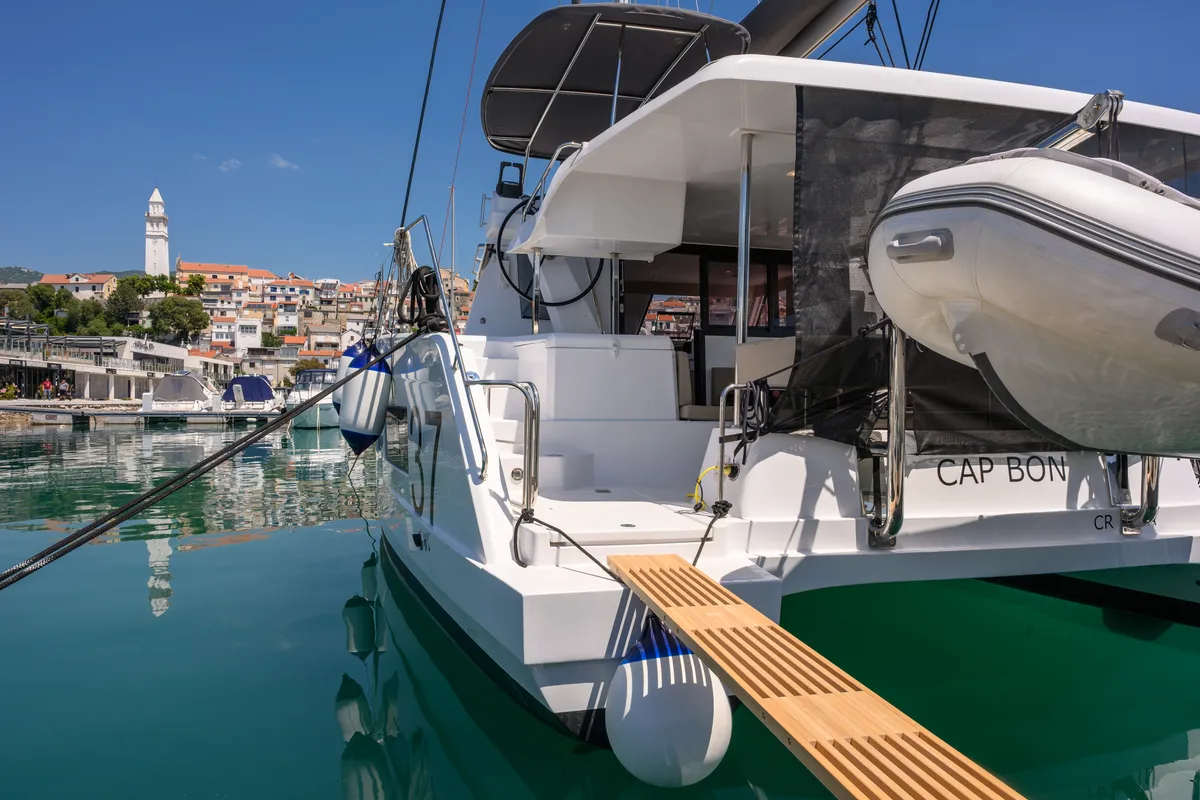 Cap Bon, a sailboat at Novi Vinodolski, Croatia