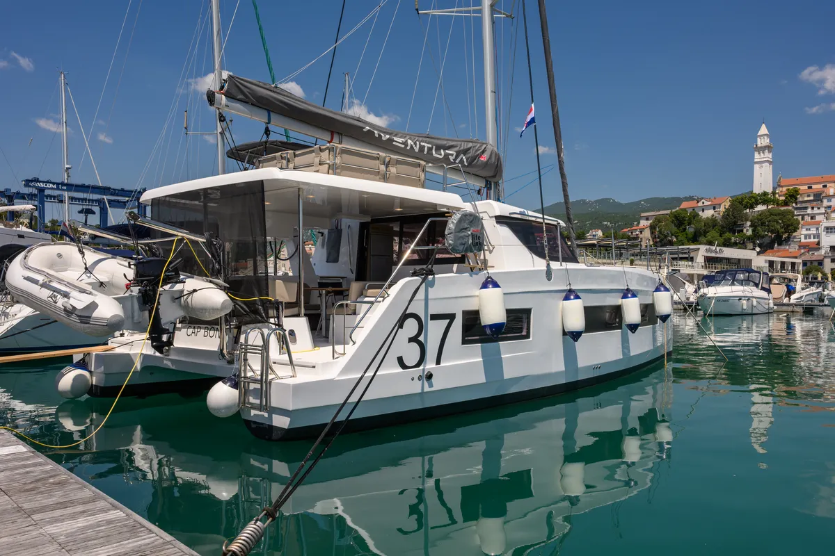 Cap Bon, a sailboat at Novi Vinodolski, Croatia