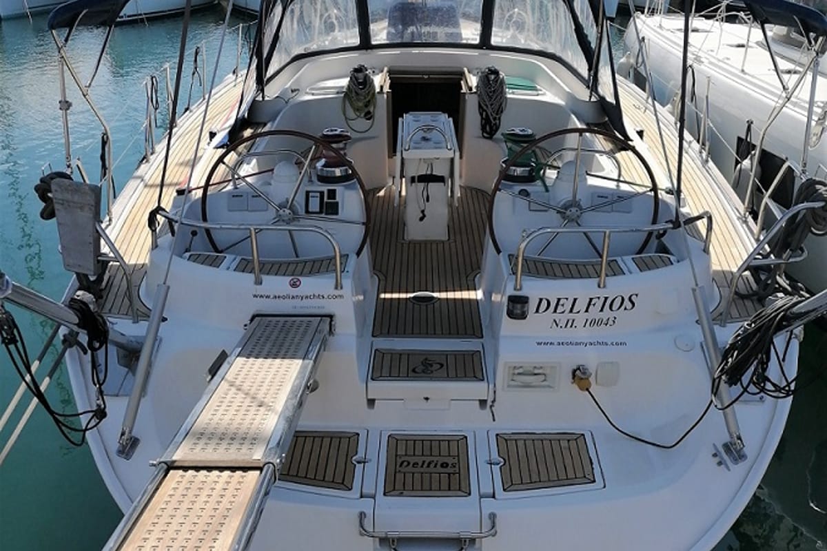 Exterior view of Delfios, a Ocean Star 56.1 sailboat at Preveza, Greece
