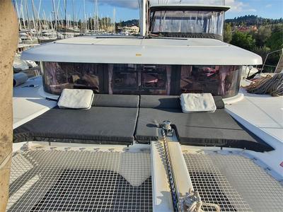 Deck of Dream of Life, a Lagoon 42 catamaran at Kontokali, Greece