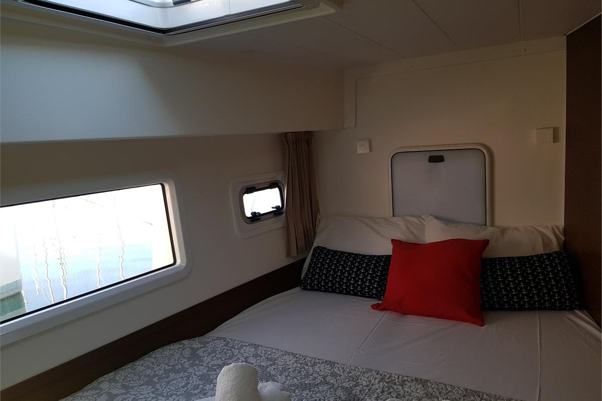 Cabin on Dream of Life, a Lagoon 42 catamaran at Kontokali, Greece