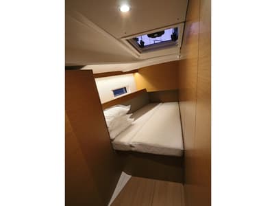 Cabin on Aqua Fun, a Jeanneau Sun Odyssey 490 sailboat at Lavreotiki Municipal Unit, Greece