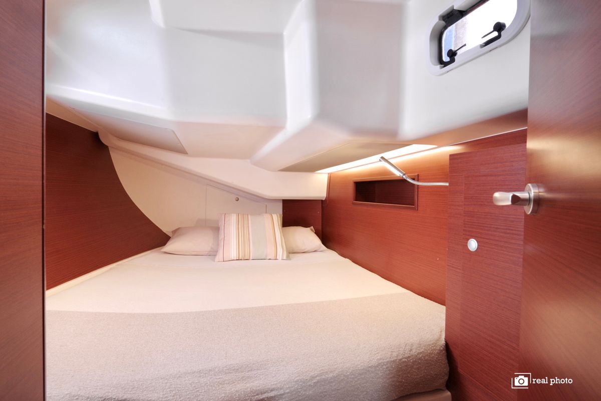Cabin on Bea, a Hanse Yachts Hanse 458 sailboat at Puntone di Scarlino, Italy