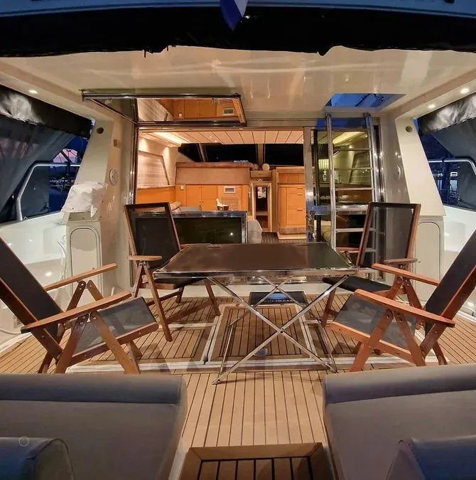 BLUE DREAM, a Ferretti Ferretti 52 yacht at Piraeus, Greece