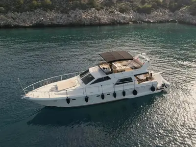 BLUE DREAM, a Ferretti Ferretti 52 yacht at Piraeus, Greece