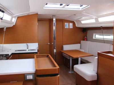 Galley of Sunsail 44 SO Classic, a Jeanneau Sun Odyssey 440 sailboat at Dubrovnik, Croatia