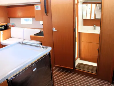 Salon of Amaryllis, a Bavaria C45 Style sailboat at Lavreotiki Municipal Unit, Greece